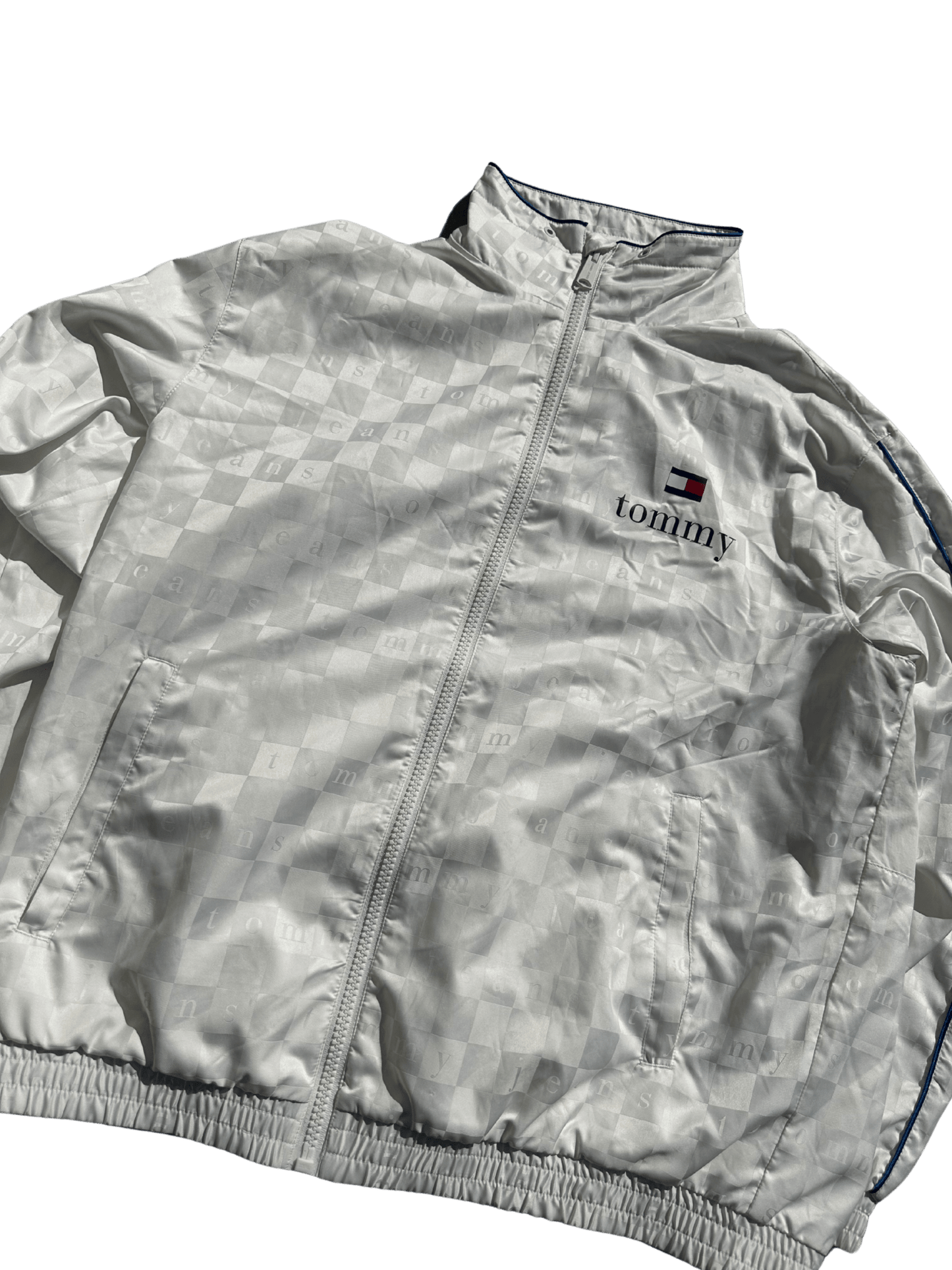 Tommy Hilfiger Windbreaker L - silvervintage