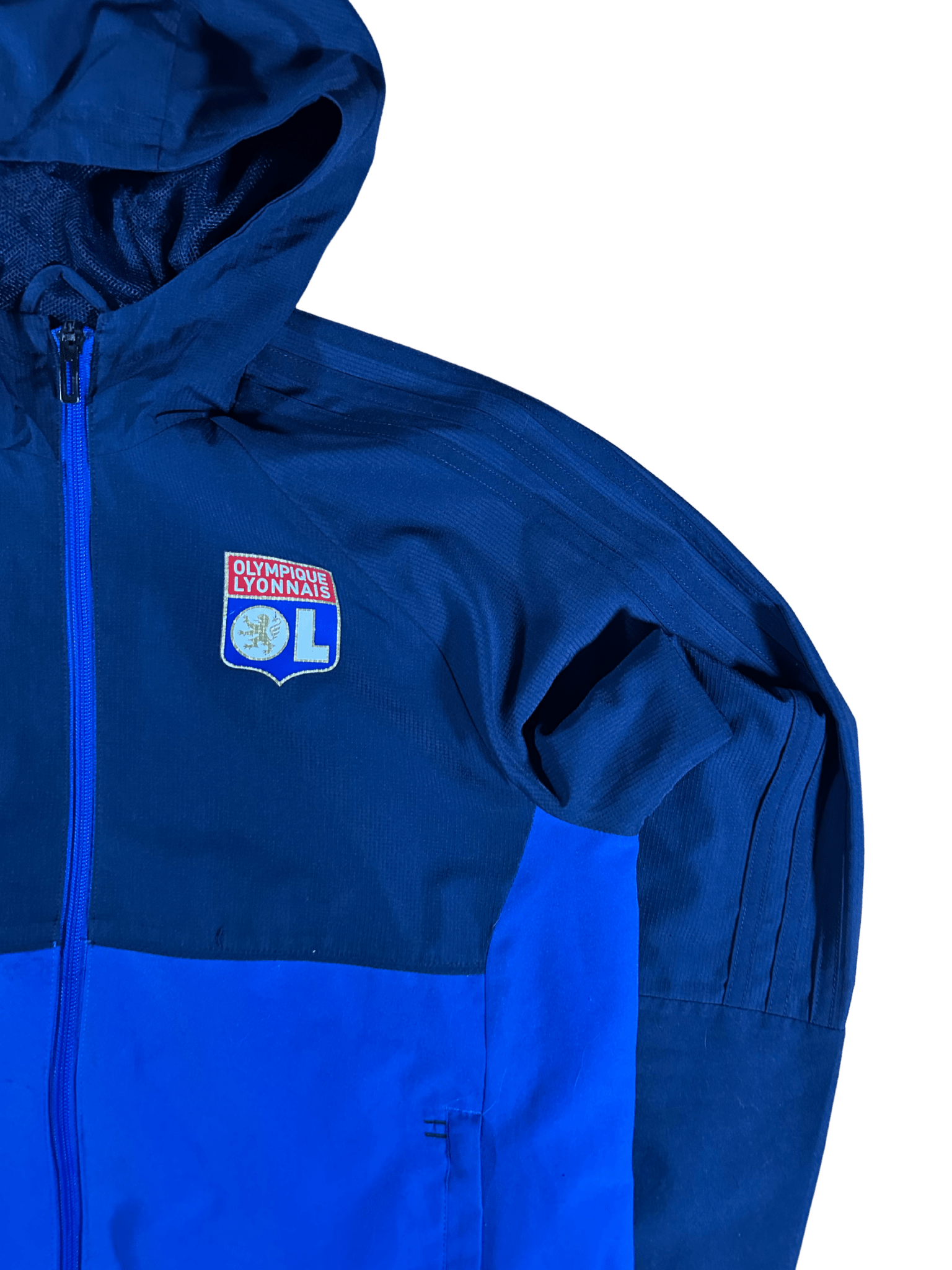 Adidas Olympique Lyon Windbreaker M - silvervintage