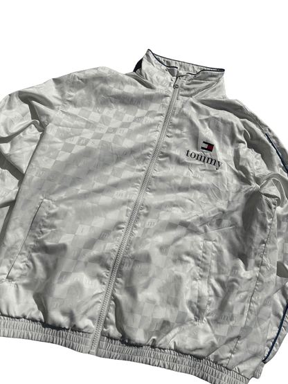 Tommy Hilfiger Windbreaker L - silvervintage
